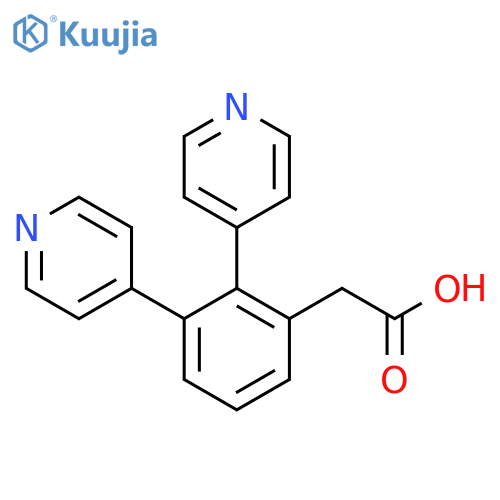 2-(2,3-Di(pyridin-4-yl)phenyl)acetic acid structure