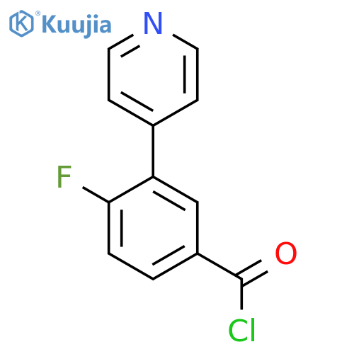 4-Fluoro-3-(pyridin-4-yl)benzoyl chloride structure