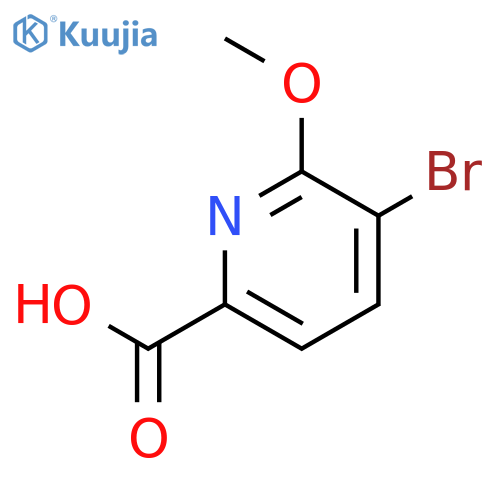 5-bromo-6-methoxy-pyridine-2-carboxylic acid structure
