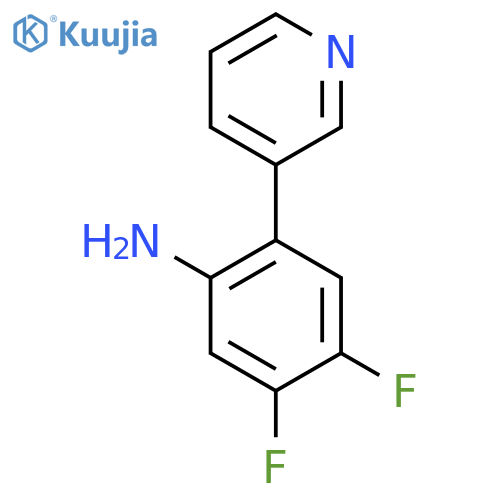 4,5-Difluoro-2-(pyridin-3-yl)benzenamine structure