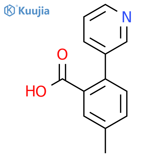 5-Methyl-2-(pyridin-3-yl)benzoic acid structure