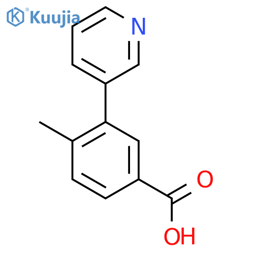 4-Methyl-3-(pyridin-3-yl)benzoic acid structure
