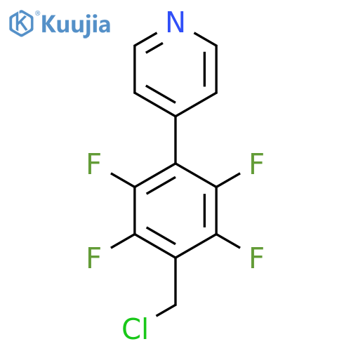 4-(4-(Chloromethyl)-2,3,5,6-tetrafluorophenyl)pyridine structure