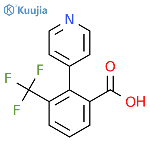 2-(Pyridin-4-yl)-3-(trifluoromethyl)benzoic acid structure