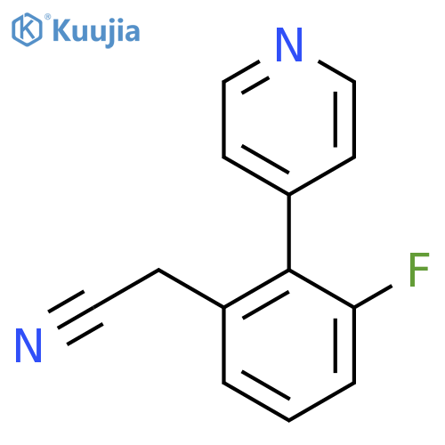 2-(3-Fluoro-2-(pyridin-4-yl)phenyl)acetonitrile structure
