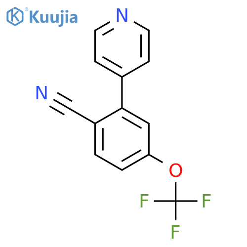 2-(Pyridin-4-yl)-4-(trifluoromethoxy)benzonitrile structure