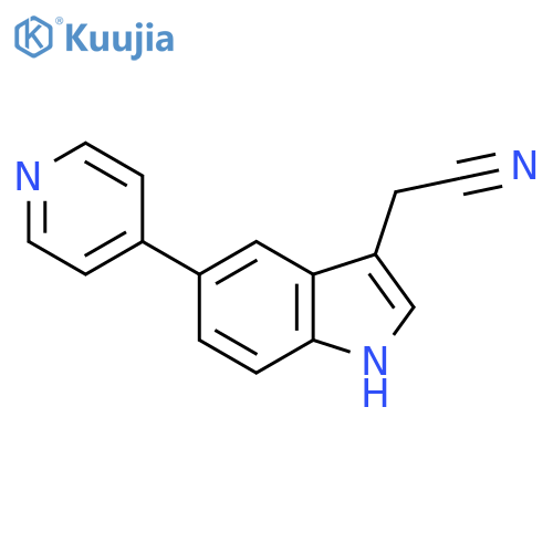 2-(5-(Pyridin-4-yl)-1h-indol-3-yl)acetonitrile structure