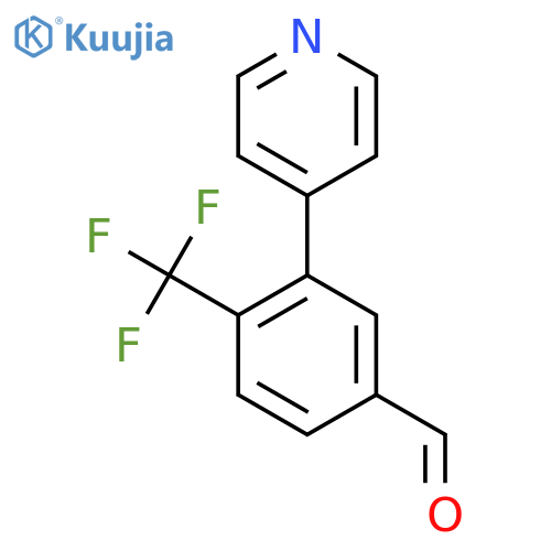 3-(Pyridin-4-yl)-4-(trifluoromethyl)benzaldehyde structure