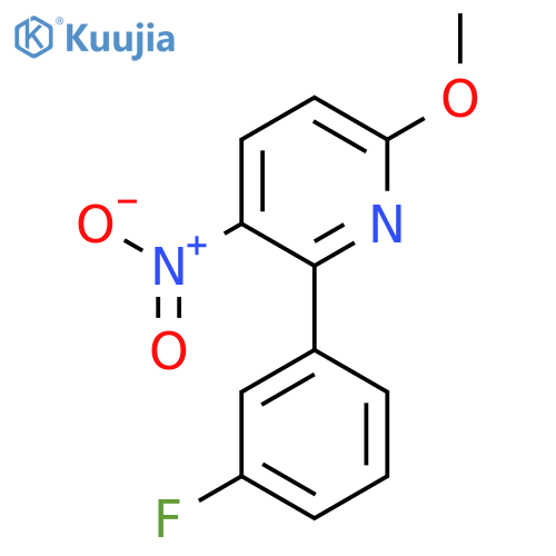 2-(3-Fluorophenyl)-6-methoxy-3-nitropyridine structure