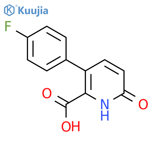 3-(4-Fluorophenyl)-6-hydroxypicolinic acid structure