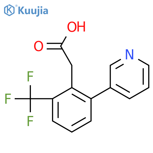 2-(2-(Pyridin-3-yl)-6-(trifluoromethyl)phenyl)acetic acid structure