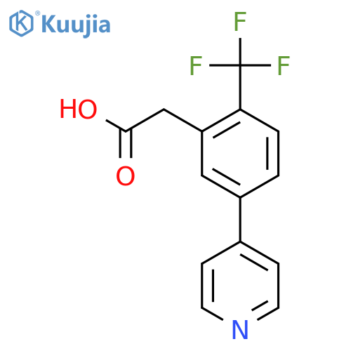 2-(5-(Pyridin-4-yl)-2-(trifluoromethyl)phenyl)acetic acid structure