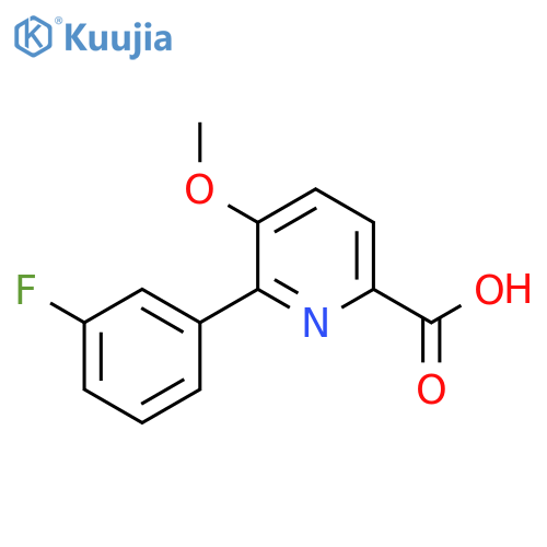 6-(3-Fluorophenyl)-5-methoxypicolinic acid structure