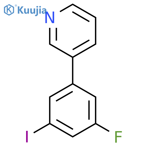3-(3-Fluoro-5-iodophenyl)pyridine structure