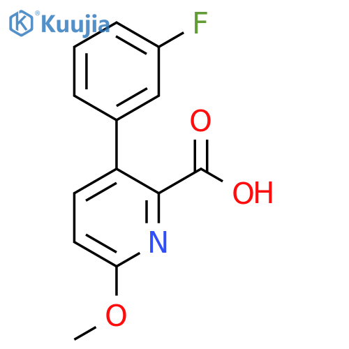 3-(3-Fluorophenyl)-6-methoxypicolinic acid structure