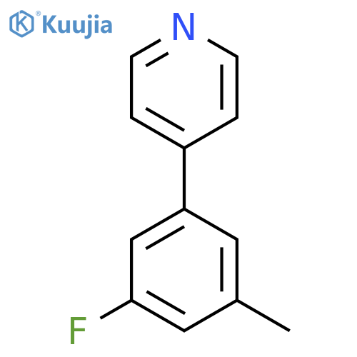 4-(3-Fluoro-5-methylphenyl)pyridine structure