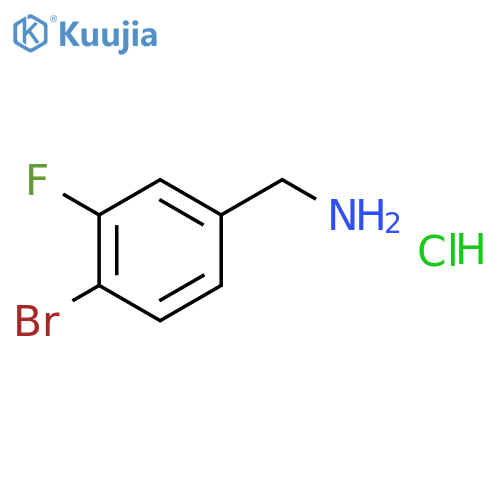 (4-Bromo-3-fluorophenyl)methanamine hydrochloride structure