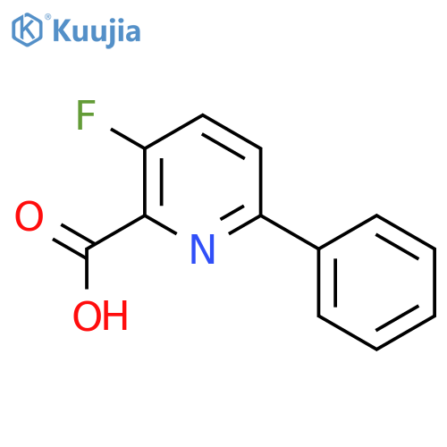3-Fluoro-6-phenyl-2-pyridinecarboxylic acid structure