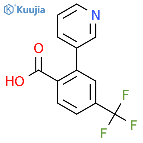 2-(Pyridin-3-yl)-4-(trifluoromethyl)benzoic acid structure
