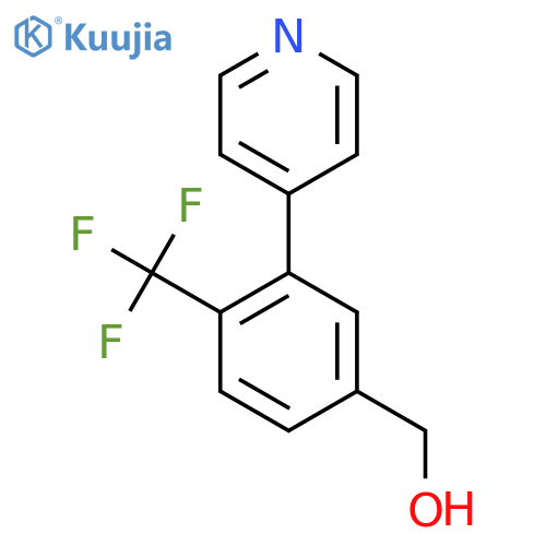 (3-(Pyridin-4-yl)-4-(trifluoromethyl)phenyl)methanol structure