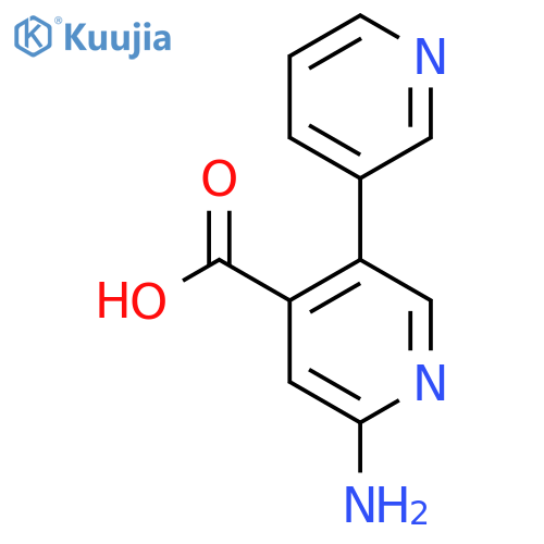 2-Amino-5-(pyridin-3-yl)isonicotinic acid structure