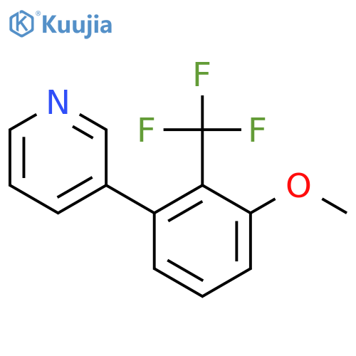 3-(3-Methoxy-2-(trifluoromethyl)phenyl)pyridine structure