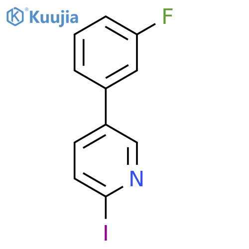 5-(3-Fluorophenyl)-2-iodopyridine structure