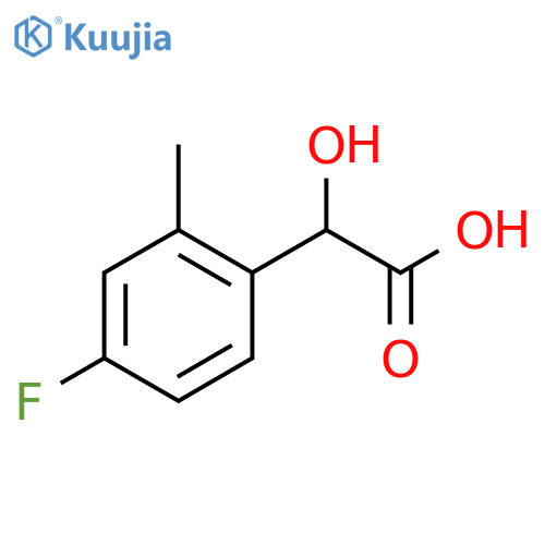 2-(4-fluoro-2-methylphenyl)-2-hydroxyacetic acid structure