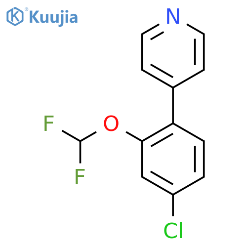 4-(4-Chloro-2-(difluoromethoxy)phenyl)pyridine structure