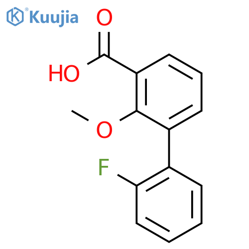 3-(2-fluorophenyl)-2-methoxybenzoic Acid structure