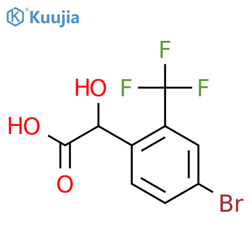 4-Bromo-2-(trifluoromethyl)mandelic acid structure
