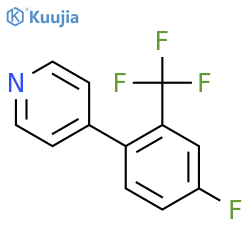 4-(4-Fluoro-6-trifluoromethylphenyl)pyridine structure