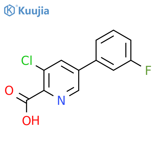 3-Chloro-5-(3-fluorophenyl)picolinic acid structure