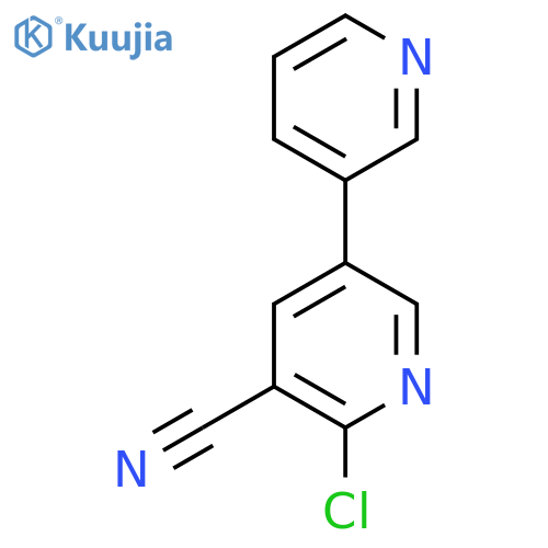 6-Chloro-[3,3']bipyridinyl-5-carbonitrile structure