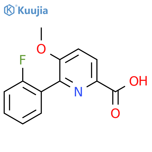 6-(2-Fluorophenyl)-5-methoxypicolinic acid structure