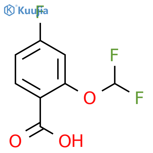2-(difluoromethoxy)-4-fluorobenzoic acid structure