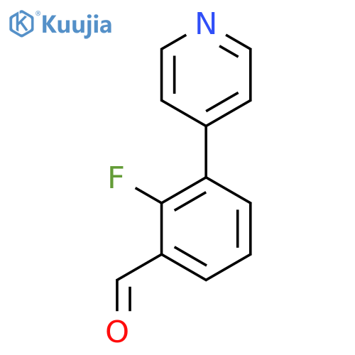 2-Fluoro-3-(pyridin-4-yl)benzaldehyde structure