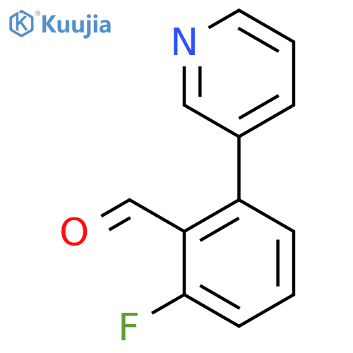 2-Fluoro-6-(pyridin-3-yl)benzaldehyde structure
