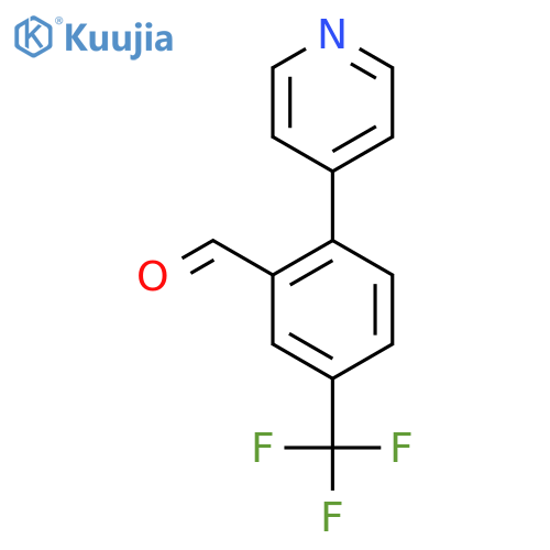 2-(Pyridin-4-yl)-5-(trifluoromethyl)benzaldehyde structure