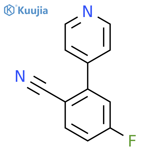 4-Fluoro-2-(pyridin-4-yl)benzonitrile structure