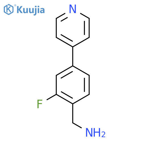 (2-Fluoro-4-(pyridin-4-yl)phenyl)methanamine structure
