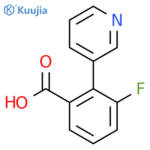 3-Fluoro-2-(pyridin-3-yl)benzoic acid structure