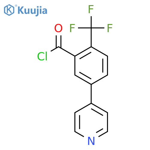 5-(Pyridin-4-yl)-2-(trifluoromethyl)benzoyl chloride structure