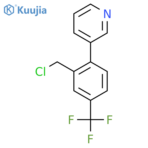 3-(2-(Chloromethyl)-4-(trifluoromethyl)phenyl)pyridine structure