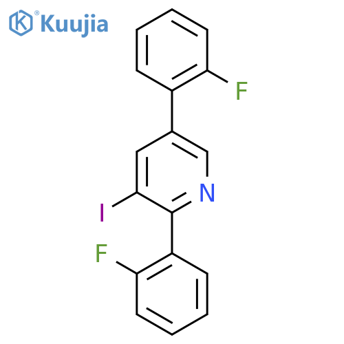2,5-Bis(2-fluorophenyl)-3-iodopyridine structure