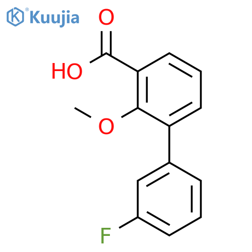 3-(3-fluorophenyl)-2-methoxybenzoic Acid structure