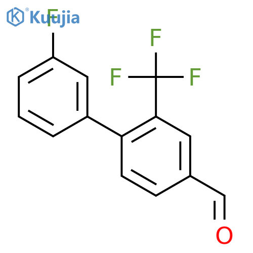 3'-Fluoro-2-(trifluoromethyl)biphenyl-4-carboxaldehyde structure