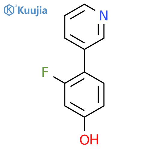 3-Fluoro-4-(pyridin-3-yl)phenol structure