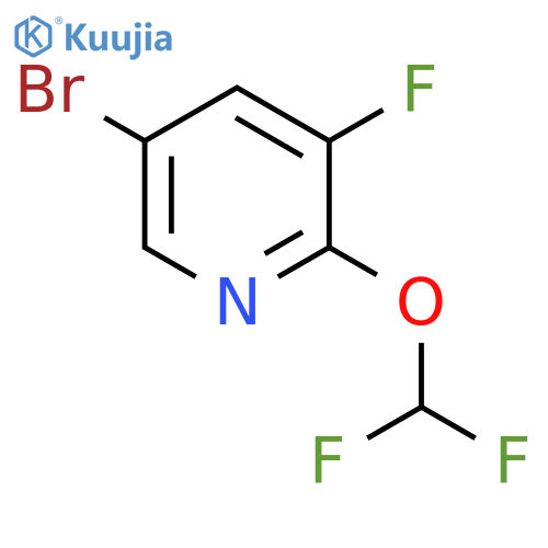 5-Bromo-2-(difluoromethoxy)-3-fluoropyridine structure