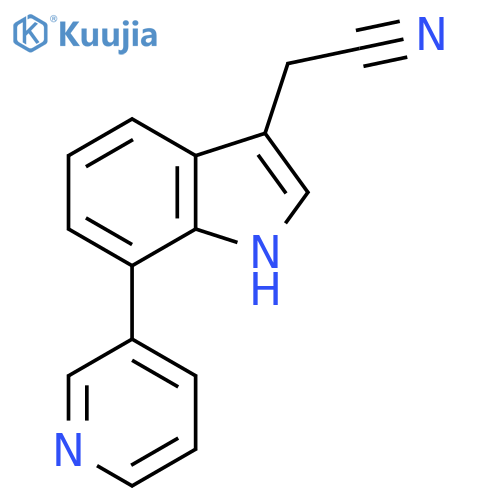 2-(7-(Pyridin-3-yl)-1H-indol-3-yl)acetonitrile structure